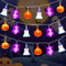 Gcstnn Halloween Dekorationen Lichter, 3M 20LED Orange Kürbis Fledermaus Geist Halloween Lichterkette Batteriebetrieben mit 6h Timer, für Halloween Thema Party, Karneval, Veranda, Fenster, Dekoration