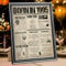 Benjia 1995 Poster Framed UK, 8x10 inch Happy 30th Birthday Party Decor Supplies Home Decoration (SILVER Vintage)