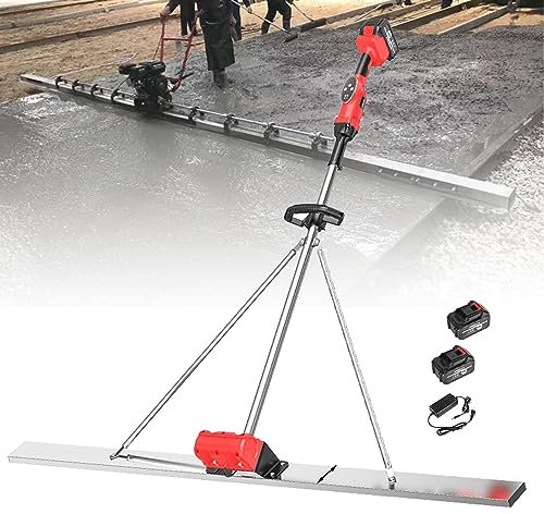 Concrete Vibrating Tool- Heavy Duty Power Screed Battery Cement Leveler with 59 Blade for Concrete Finishing- Vibrating Machine and Leveling Ruler