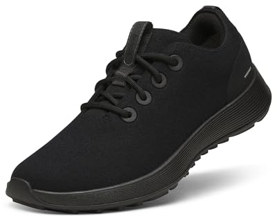 Allbirds Women’s Wool Runner NZ Waterproof, Comfortable Everyday Weatherproof Sneakers, Natural Black (Natural Black Sole), 9 UK