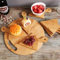 Plato de pizza, juego de 6 platos de madera triangulares, cáscara de pizza de madera de grado restaurante, tabla de cortar de pizza de madera con asas para fiestas de pizza, picnics de 12 pulgadas