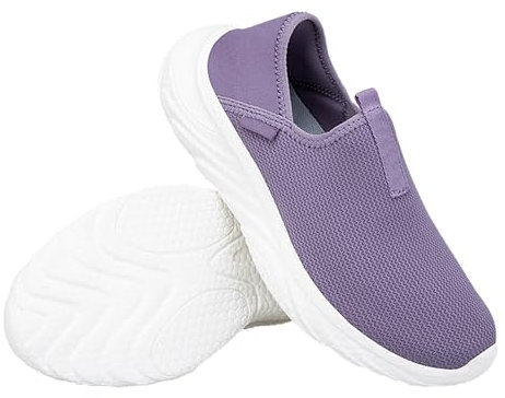 Luckywaqng Zapatillas clásicas sin cordones, de malla, transpirables, para verano, ligeras, cómodas, ortopédicas, suelas suaves, para correr, fitness, zapatillas deportivas ultra ligeras y