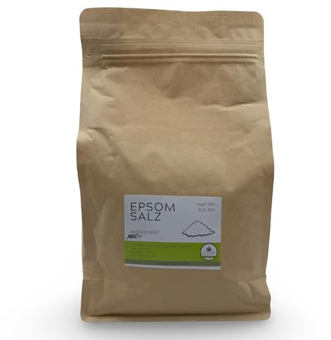 ALMICANNA: Sal Epsom para un crecimiento saludable de las plantas, 1,5 kg, para regar y como modificación en Living Soil
