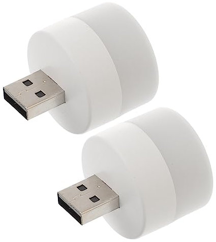 Abaodam 2Piezas Adaptador USB de Puertos con Luz LED de Luz de Iluminación y Recargable para Hogar y Paquete