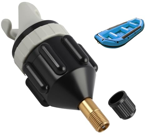 Adaptateur de Pompe SUP Universel - Valve d'Air pour Stand Up Paddle Board, Compresseur, Accessoire Essentiel pour Pagaie, Bateau Pneumatique, Planche de Paddle - Compatible avec Vannes 6-8 Trous