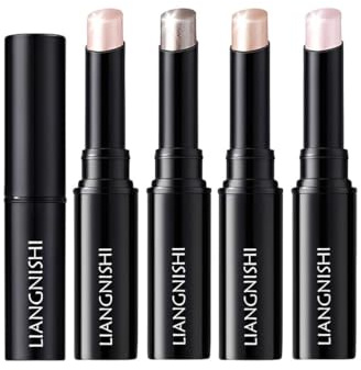 NHPY 4 Stück Creme Lidschatten Stick, Heller Lidschattenstift Crayon Set, Schimmernder Augen Make up Set, Langanhaltendes Wasserfester Lidschatten Makeup Pen Werkzeug