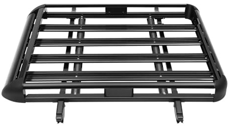 Porte-bagages de toit, panier porte-bagages de toit en aluminium avec une capacité de charge de 68 kg, panier de toit pour voiture, porte-bagages de toit en aluminium pour voiture, porte-bagages Autoo