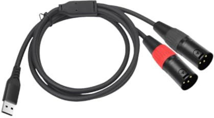 FytStycale Câble Audio Adaptateur USB vers Double XLR Cordon Diviseur Métallique Plug and Play Adapté Aux Enceintes Home Cinéma Ordinateurs Téléphones, 3m