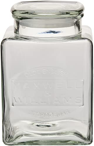 Maxwell & Williams ZY2054 Vorratsdose breit – 2,5 L Füllvolumen, Glas transparent – Olde English – 1 Stück, Geschenkbox