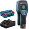 Bosch Professional 12V System Ortungsgerät D-tect 120 (1 Akku 12V, max. Ortungstiefe Kunststoffrohre/Holzunterkonstruktion/spannungsführende Leitungen/Eisenmetalle: 60/38/60/120/120 mm, L-Boxx)