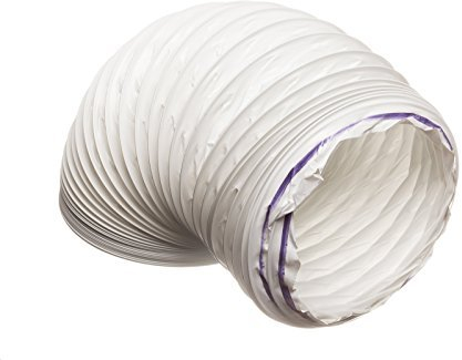 3 metre PVC (Plastic) Flexible White Ducting, Condenser Tumble Dryer Ventilation Cooker Hood Venting Hose 102mm Diameter for 100mm Ducting