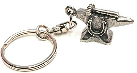 Pewter Keychains Hochwertig Hartzinn Schmied Amboss Schlüsselanhänger mit Geschenkbeutel