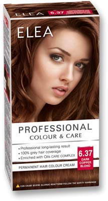 ELEA PROFESSIONAL PERMANENT HAARFARBCREME 6.37 DUNKELKUPFERBLOND MIT ÖLPFLEGEKOMPLEX