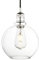 Phansthy Pendelleuchte Vintage Industrie Hängeleuchte Hängelampe Lampe Kronleuchter aus Kugel Klar Glas E27 Lampenfassung Deckenleuchte für Küche Keller Wohnzimmer(Chrome Farbe)