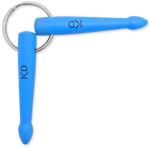 keepdrum Schlüsselanhänger Drumsticks Blau Geschenk für Schlagzeuger