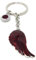 The Leonardo Collection Porte-clés en forme d'aile d'ange gardien, pierre de naissance pour anniversaire, Janvier, taille unique