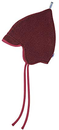 Finkid Popi Wool Rot - Vielseitige warme Kinder Wollfleece Zipfelmütze, Größe XS - Farbe Cabernet - Persian Red