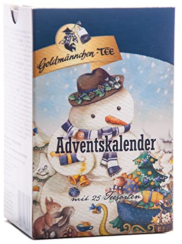 Goldmännchen Adventskalender Engel | Teeselektion mit 24 + 1 verschiedenen Teesorten, 1er Pack (1 x 50 g)