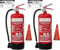Brandengel® Feuerlöscher 2X 6L Schaum Brandklasse AB DIN EN 3 + GS, Manometer, Wandhalter, Messingarmatur Sicherheitsventil, Standfuß, Schaumlöscher (Mit Prüfnachweis u. Jahresmarke) Haushalt Büro