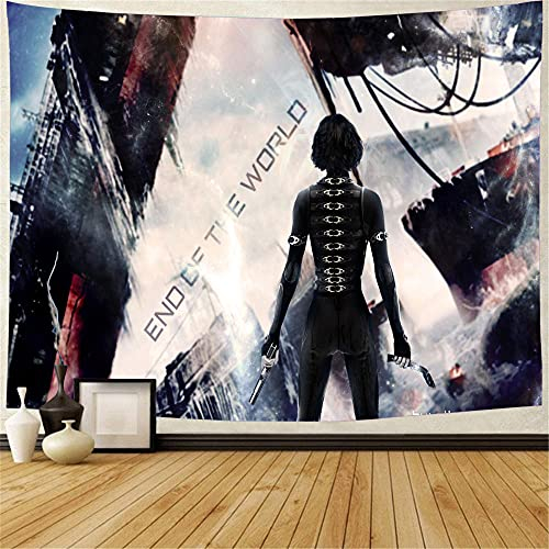 SRQOESFF Wandteppiche Resident Evil Wandbehang Wandteppiche Für Schlafzimmer Tagesdecke Wandkunst Yogamatte Decke Wohnkultur A 150X200Cm