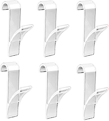 Radiator Hooks,6 PCS Clear Hook Hanger for Heated Towel Rail Plastic Towel Rail Radiator Hooks for Tubular Bath Crook Grab