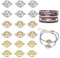 Jikekiroto Schmuckverbinder Lebensbaum Set Metall Schmuckverbinder Infinity Anhanger Verbinder Verschluss Gemischte Farbe Armband Zwischenstück Baum Lebensbaum Armband basteln DIY Schmuck 18PCS