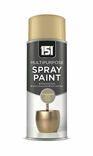 Swiss Signature 1 x 151 Metallic Champagne Gold Spray Paint 400ml - Multi-Purpose Use, Spray for Metal and Wooden Furniture, Ornaments, Decorative Items and Much More for Interior & Exterior