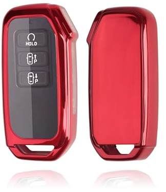 SHAOHAO Kompatibel mit Kia EV6 2021 2022 2023 GT Line Schlüssel Hülle TPU Silikon Autoschlüssel Schlüsselhülle Autofernbedienungen Schutzhülle Cover (Rot)…