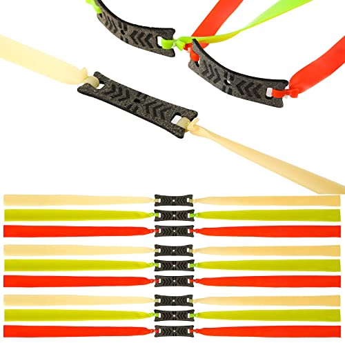 YVOOYV Slingshot Flat Rubber Band 9 PCS Powerful Catapult Replacement Straps for Outdoor Hunting