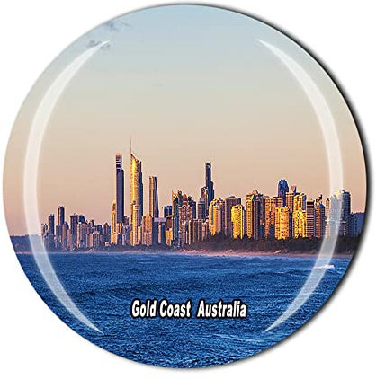 Gold Coast Australia Fridge Magnet Crystal Tourist Souvenir Gift Collection Refrigerator Magnetic Sticker