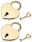 eMagTech 2pcs Cadenas en Forme de Coeur avec 2pcs Clés Mignon Mini Serrures en Métal pour Journal Intime Boîte à Bijoux Armoire à Tiroirs, 39x30x6mm