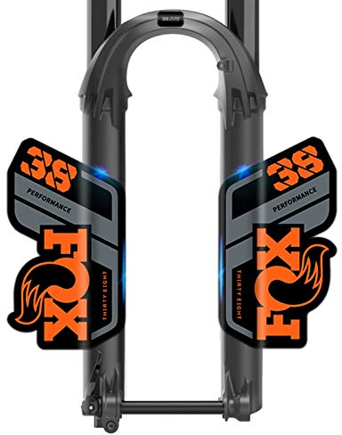 BINGYUAN Fahrradgabel Aufkleber F-O-X 38 Vordere Gabel Aufkleber Mountainbike Vordere Gabel Aufkleber F-O-X Vordere Gabelaufkleber Fahrradbeschichtung (Color : Orange Gray)