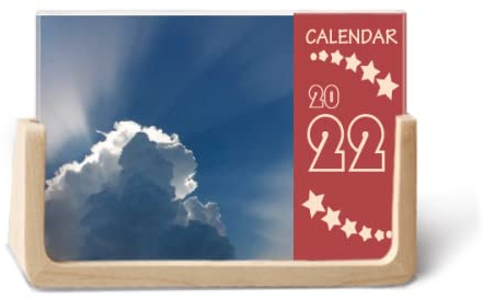 Sunshine Dark White Clouds 2022 Tischkalender Planer 12 Monate