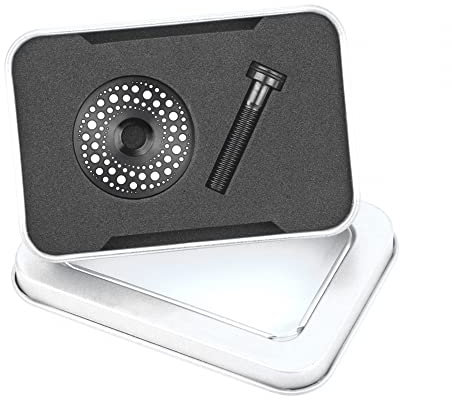 DONGKER 1 1/8 Fahrrad Headset Top Cap mit Titan Schraube, Front Fork Stem Top Caps Bowl, Titanlegierung Fahrrad-Vorbauabdeckung für Mountain Folding Rennrad