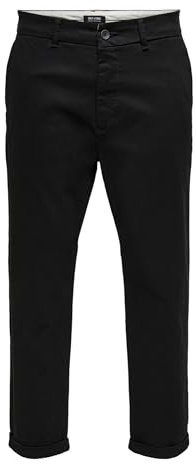 ONLY & SONS Herren Onskent Cropped Chino 0022 Pant Noos Hose, Schwarz, 28W / 30L EU