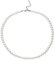 HSWYFCJY Perlenkette Damen Weiß 8mm Runden Perlen Halskette Länge 45cm Faux Perlen kette Choker Halskette für Damen und Mädchen
