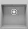 PRIMAGRAN Evier Cuisine en Granit Gris 48x50cm, Lavabo 1 bac + Kit de Vidage + Égouttoir Enroulable, Évier à Encastrer au meuble 50cm - Oslo