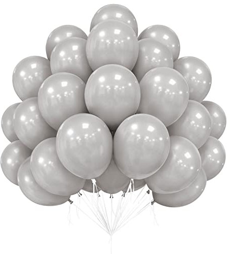 Ballons Gris Mat 12 Pouces - 50 Pièces Pour Fête Prénatale, Mariage, Saint Valentin, Décorations D'anniversaire