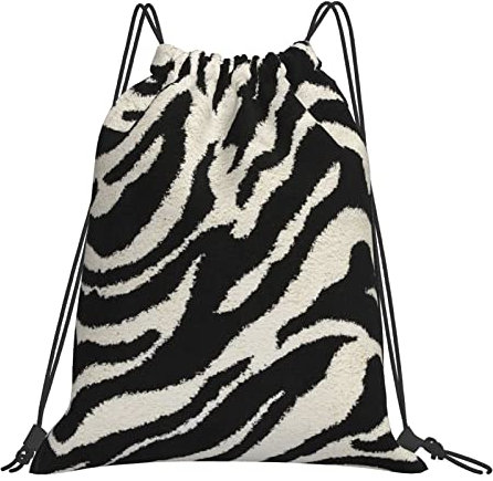 Zebra-Tier-Rucksack mit Kordelzug, wasserdicht, für Herren und Damen, Sport, Turnbeutel, Reisen, Tagesrucksack, Zebra Tier, One size