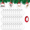 DRERIO 30 Stück Acrylscheibe Weihnachtskugel Acrylscheibe Weihnachten 8,8 ×7,6 cm Runde Deko Anhänger Plexiglasplatten Christbaumkugeln Plexiglasscheibe für weihnachtskuge Dekoration Basteln