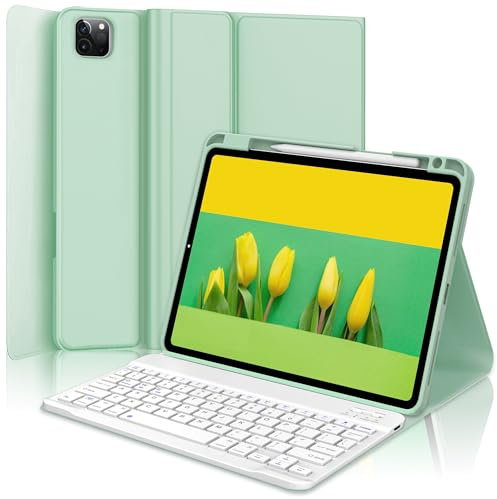 Keyboard Case for iPad Air 11-inch M2/ Air 5th/ 4th Generation, Detachable Bluetooth Keyboard with Pencil Holder 10.9 inch, Folio Smart Case for iPad Air 11 2024 / Pro 11 4th/3rd/2nd/1st Gen