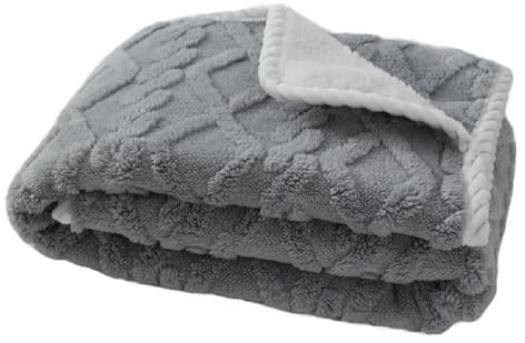 Yonphy wasserdichte Hundedecke, Weiche Haustier Decke Katzendecke waschbar, Hundedecke beidseitiger Sofabezug-Schutz, für Hunde Katzen (Grau, 50 x 70 cm)