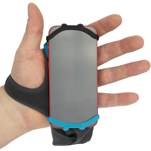 Noxgear Hand Held Phone Holder - Handheld Grip with Key Fob & Card Slot for Running, Jogging & Working Out - Compatible with All Phones (iPhone, Samsung & Google) - Machine Washable