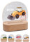 Bärenfreunde® - Personalisiertes Nachtlicht für Babys - Individuelle Nachttischlampe für Kinder - Personalisierte Geschenke Kinder - Babygeschenk - Geschenk zur Geburt (Traktor gelb)