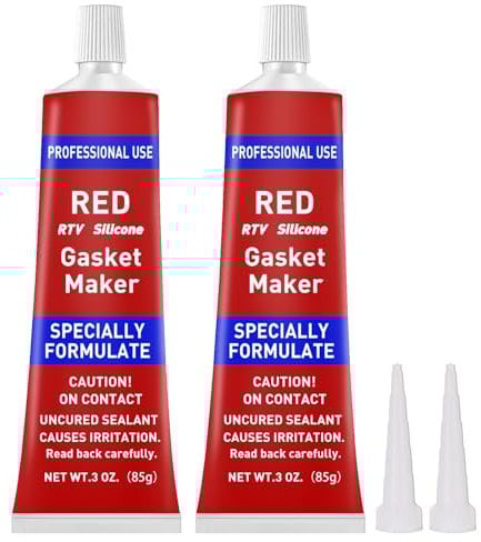 Dichtmasse Motor, zylinderkopfdichtung Dichtmittel, Hochtemperatur Silikon Motor Dichtmasse Zum um Ein Auslaufen Zu Verhindern Von Motoren, Getrieben, Pumpen und Kompressoren (Rot, 170g)