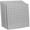 Florappy Compatible with DUPLO Building Block Baseplate - 10 x 10 Inch in Green, Gray, Blue - Versatile for DIY Projects, Play Tables, or Wall Decorations - Durable, Easy to Use (Grey, 4, pieces)