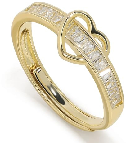 Meissa Bague baguette diamant en argent sterling pour femmes bague de mariage sertie en canal bague large ajustable