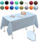 MORAINJAY 4 Stück 137cmx274cm Rechteckig Einweg Tischdecke, Himmelblau Wasserdicht Fleckschutz Tischdecken für Geburtstagsfeier,Hochzeit, Weihnachten, Kindergeburtstag, Esszimmer, Garten,Party