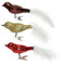 Kaemingk Christbaumschmuck Glas Vögel auf Clip 8cm 3er Set - Christbaumschmuck & Weihnachtsbaumschmuck - Weihnachtskugeln Mix - Dekoration Weihnachten - Gold Rot Ochsenblut Mix