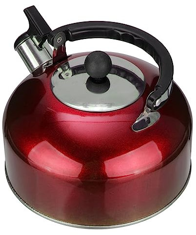 CHICAMPERA Pfeifender Teekessel Edelstahl 3 Liter Für Gas Und Elektroherde Mit Hitzebeständigem Griff Und Flachem Boden Für Zuhause Und Gastronomie